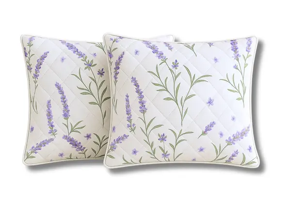 Set 2 Perne Somnart matlasate Lavanda Confort 60x60 cm