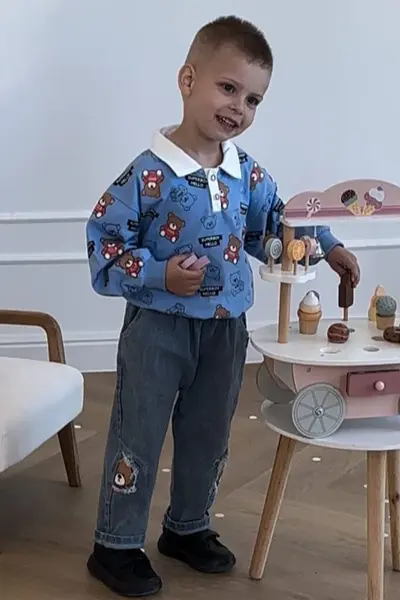 Set 2 piese bluza polo si blugi POLO - 5 ani