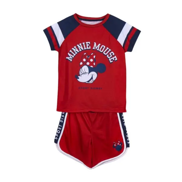 Set 2 piese, tricou si pantaloni scurti, rosu, Minnie Mouse, Disney Engros