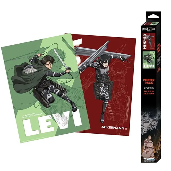 Set 2 Postere Chibi Attack on Titan - Set 1 (52x38)