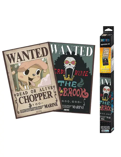 Set 2 Postere - One Piece - Wanted Brook & Chopper | ABYStyle