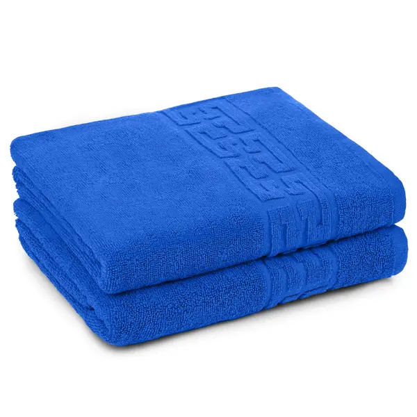 Set 2 Prosoape 70x130 cm, Greek, Bumbac 100%, 550g/m², Albastru Inchis
