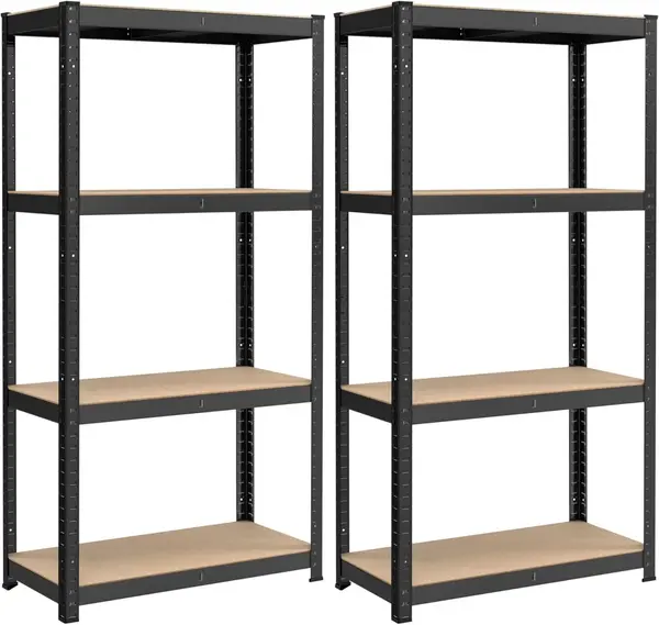 Set 2 rafturi metalice, Cozory, Songmics, Negru, 40x80x160 cm