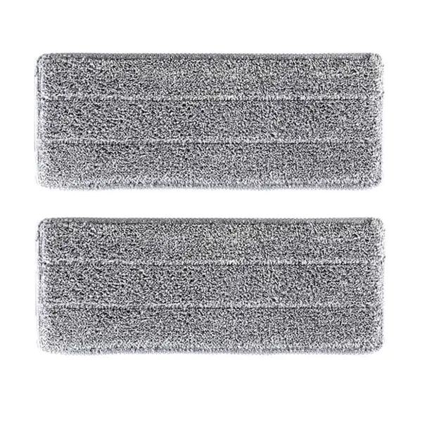 Set 2 rezerve mop PAA-home®, culoare gri, pentru mopul cu capul plat, dimensiunea de 32 x12 cm