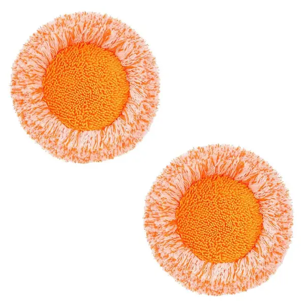 Set 2 rezerve mop PAA-home®, culoare portocaliu, pentru capul rotativ cu diametrul de 16 cm, diametrul exterior mop 24 cm