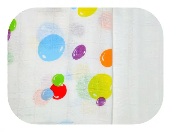 Set 2 scutece pentru bebelusi EgaKids, reutilizabile, cu fibra de bambus, dimensiune 70 x 80 cm, model Bubble Dots