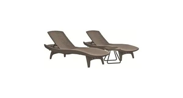 Set 2 sezlonguri cu masuta Cappuccino Pacific Keter 231464