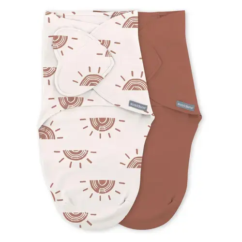Set 2 sisteme de infasare Ingenuity Swaddle Me 0-3 luni, colectia Monogram Rising Sun