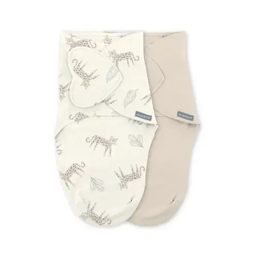 Set 2 sisteme de infasare Ingenuity Swaddle Me 0-3 luni, colectia Monogram Born Free