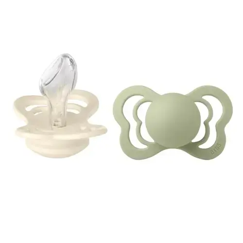 Set 2 Suzete Couture Silicon, Tetina Anatomica, 6 Luni +