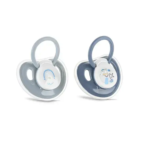 Set 2 suzete cu capac Lorelli, silicon moale, 0 luni+, Albastru