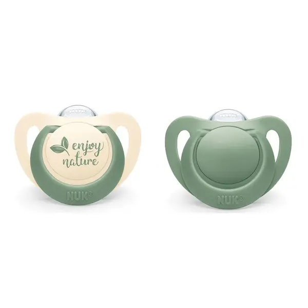 Set 2 suzete silicon Nuk For Nature 6-18 luni Verde