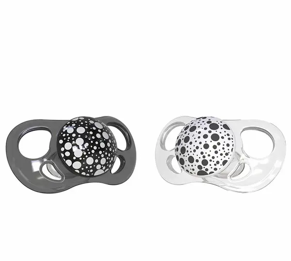 Set 2 suzete Twistshake Pacifier - Alba si neagra, 0 - 6 luni