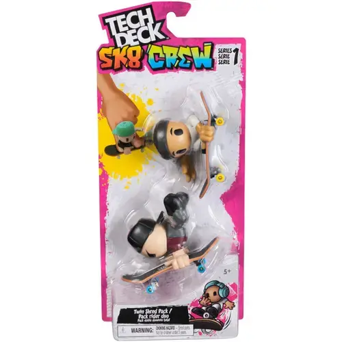 Set 2 Tech Dech Sk8 Crew - Placa si figurina 9.6 cm, Sapca neagra si casca neagra