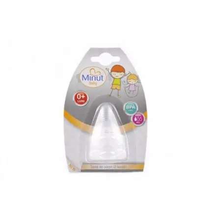 Set 2 tetine Minut Baby silicon 0+