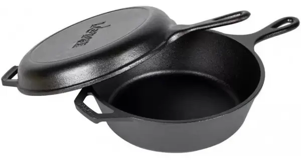 Set 2 tigai din fonta cu maner Lodge Combo Cooker 26 cm L-LCC3