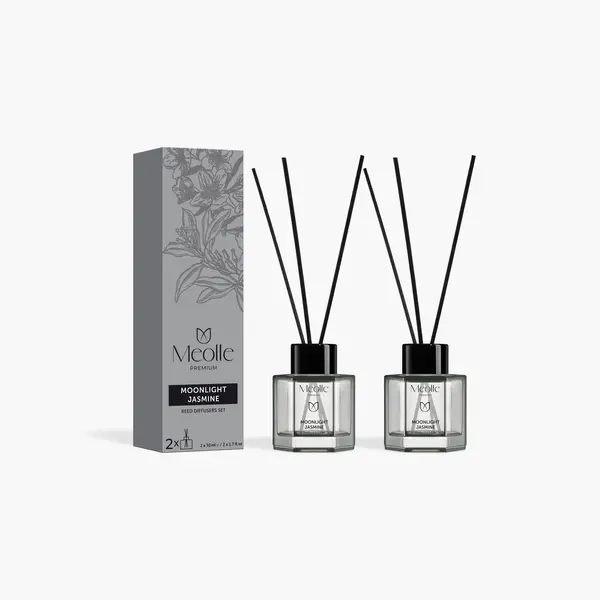 Set 2 x 50 ml Odorizante cu Bețișoare Moonlight Jasmine