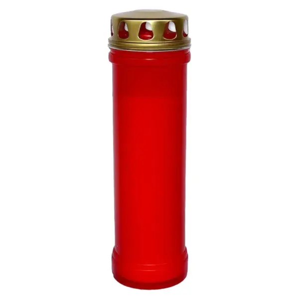 Set 2 x Candela din Plastic, Rosie, 98 Ore