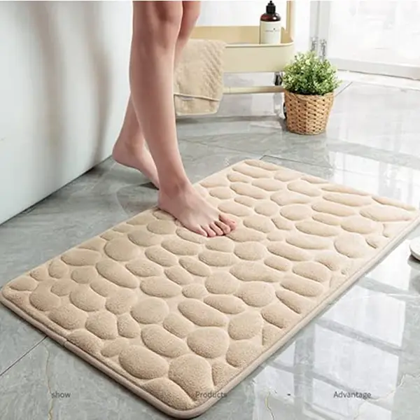 Set 2 x Covoras de baie antiderapant, 40 x 60 cm