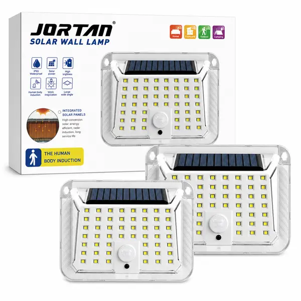 Set 2 x Lampa solara 90 LED Jortan, senzor de miscare