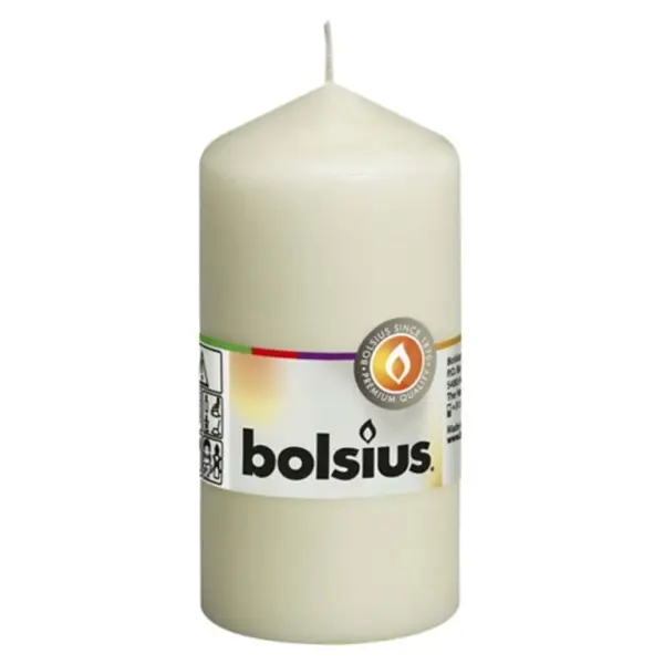 Set 2 x Lumanare Stalp 120 x 58 mm Bolsius, Crem