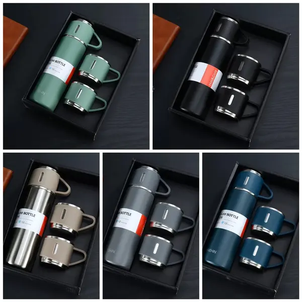 Set 2 x Termos 4 piese, 500 ml + 3 cesti