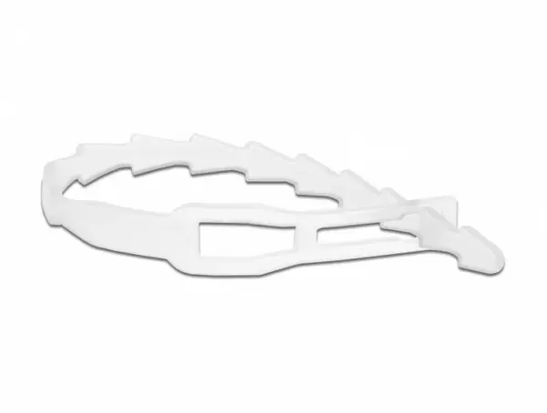Set 20 buc bride reutilizabile 115 x 4.5 mm Transparent + Negru, Delock 19317