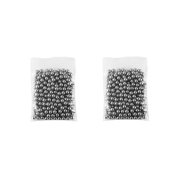 Set 200 bile metalice pentru airsoft si prastie 8 mm, argintiu