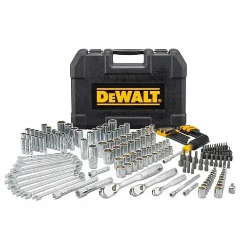 Set 205xaccesorii scule, DeWalt, 1/4'', 3/8'', 1/2inch, Cheie multifunctionala/Biti, Metal, Cutie depozitare