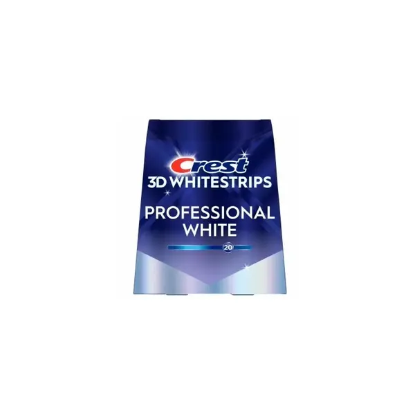 Set 20x Benzi Albirea Dintilor, Crest, 3D White, Professional White, 10% Concentratie, Tratament 20 zile, 45 min, Nivel Albire 2