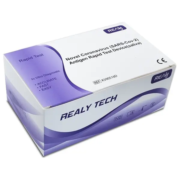 Set 20x Teste Rapide COVID-19, Realy Tech, Antigen, Recoltare Saliva, Rezultat in 15 min, Pentru Uz Profesional