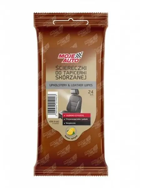Set 24 de servetele pentru curatat pielea Moje Auto
