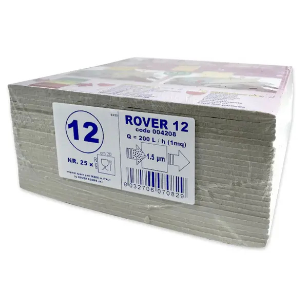 Set 25 placi filtrante Rover 12 20x20, dimensiune standard, filtrare vin medie (vin limpede) - Default Title