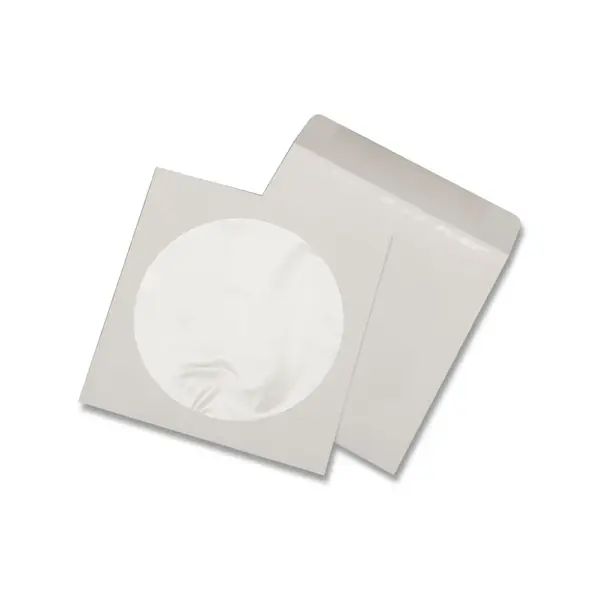 Set 25 plicuri cu fereastra CD traditional alb 124 x 124 mm Set 25 plicuri cu fereastra CD traditional alb 124 x 124 mm