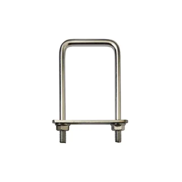 Set 25 x Brida Otel Rotund 100 x 80 mm Tip U Fixare Panouri Gard Stalp Rectangular Zincat