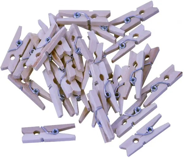 Set 26 carlige din lemn pentru activitati crafts, 2.5cm