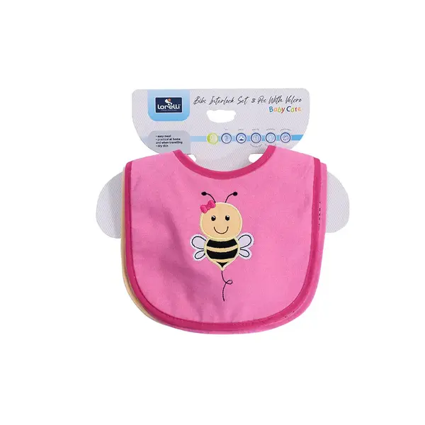 Set 3 bavete pentru bebelusi Lorelli Baby Care Fetita