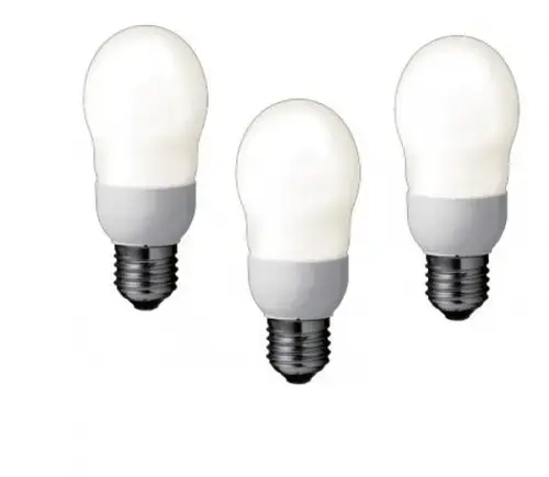 Set 3 becuri economice Panasonic EFA8E27HD-3, putere lampa 8W, echivalent pentru incandescenta 40W
