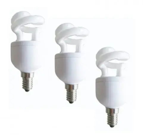 Set 3 becuri economice Panasonic EFD5E27HDE14E-3, putere lampa 5W, echivalent pentru incandescenta 30W