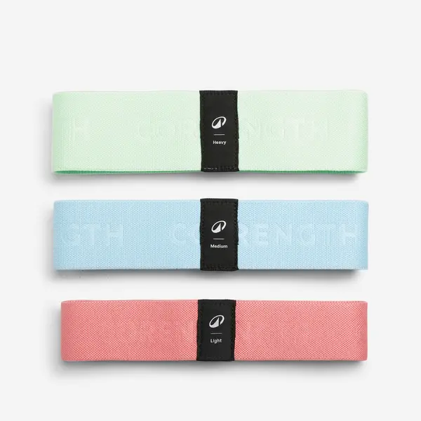 Set 3 benzi elastice textile de fitness pentru fesieri