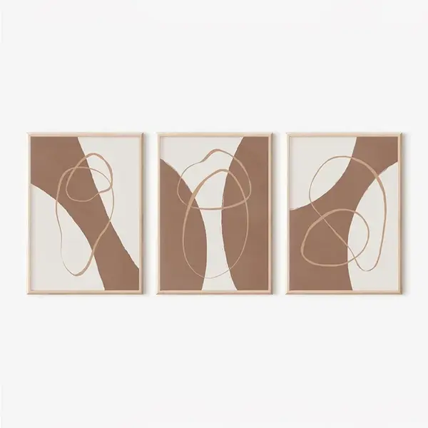 Set 3 buc. tablouri cu rama, Orenis, Multicolor, 33x1.5x48 cm