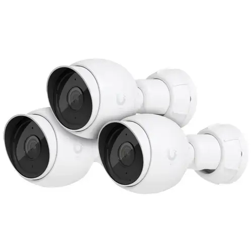 Set 3 camere supraveghere exterior Ubiquiti UVC-G5-BULLET-3 IP, 2K 2688x1512, Cu microfon, Wireless, IP55 (Alb)