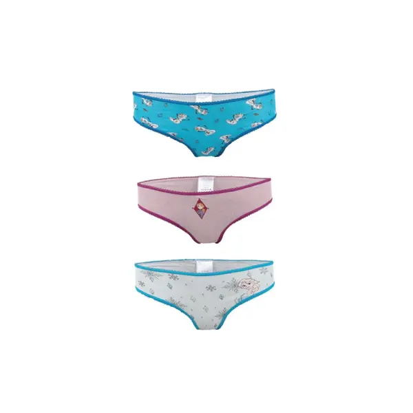 Set 3 chiloti pentru fetite, 100% bumbac, multicolor, Frozen, Disney Engros