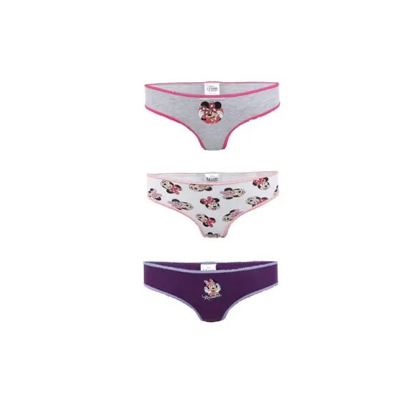 Set 3 chiloti pentru fetite, 100% bumbac, multicolor, Minnie Mouse, Disney Engros