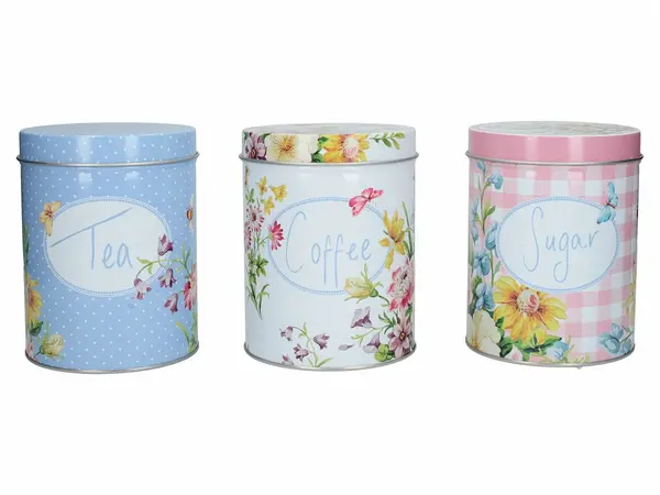 Set 3 cutii-Katie Alice- English Garden -Tea, Coffee And Sugar | Creative Tops