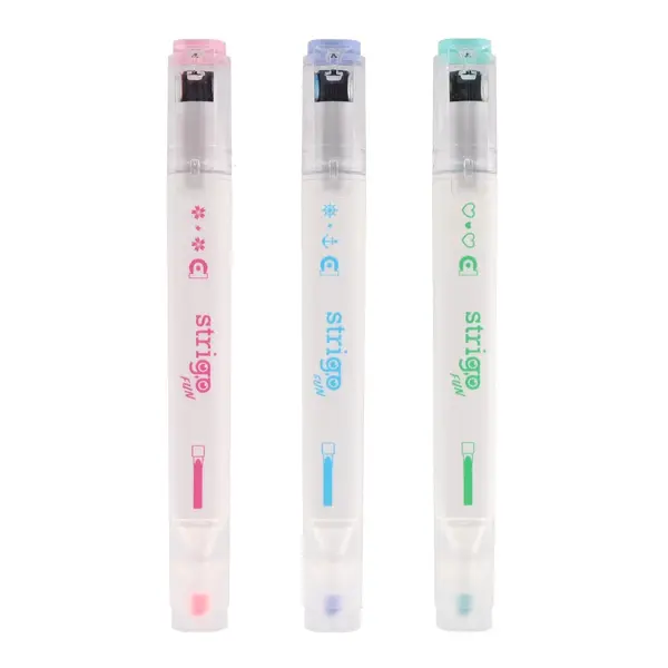 Set 3 Evidentiatoare 2 in 1 cu stampila pe rola , model Capybara