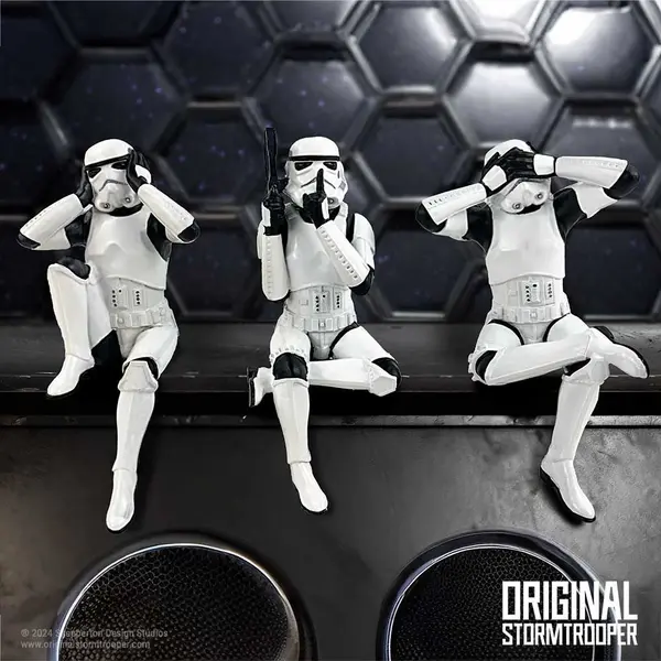 Set 3 figurine - Three Wise Sitting Stormtroopers | Nemesis Now