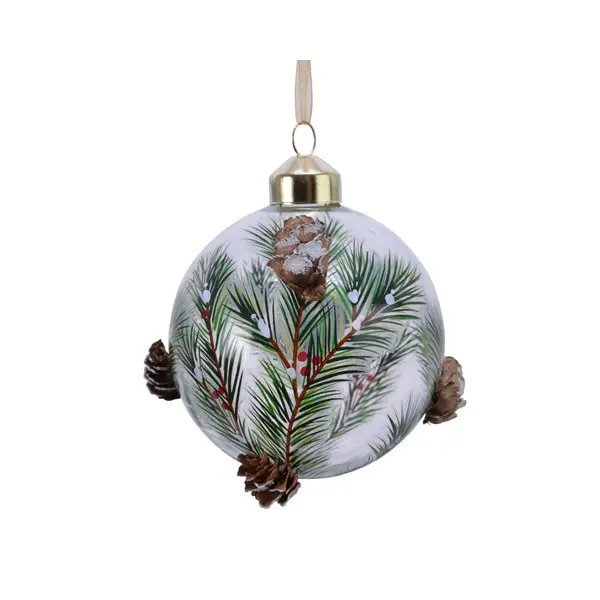 Set 3 globuri - Branche Pinecone Berry - Pine Green | Kaemingk