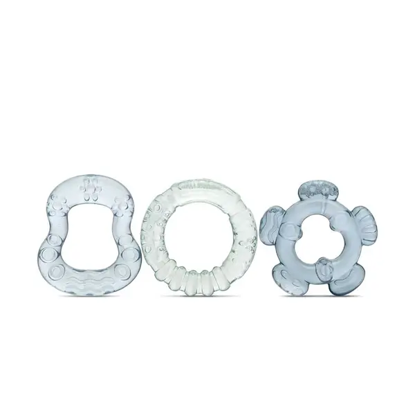Set 3 jucarii de dentitie Lorelli Baby Care Iceberg Green Cameo Blue