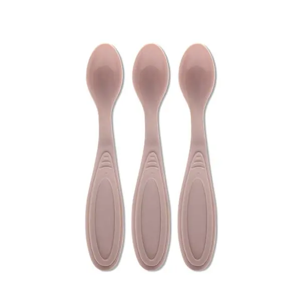 Set 3 lingurite Lorelli My Friend Mellow Rose margine rotunjita 6 luni+
